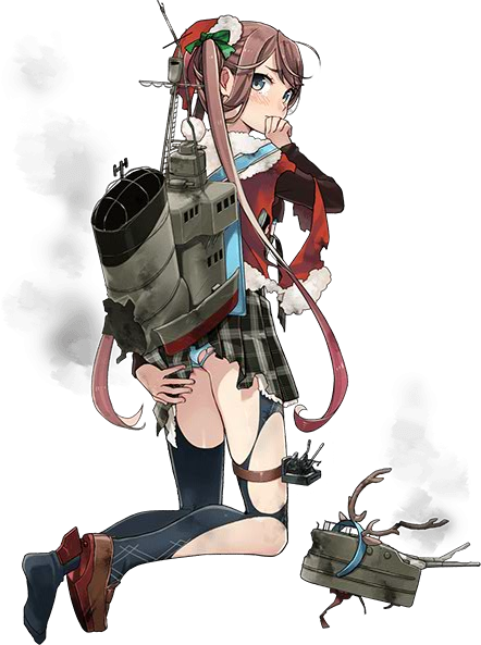 10s, 1girl, antlers, asagumo_(christmas)_(kancolle), asagumo_(kancolle), blue_panties, blush, bow