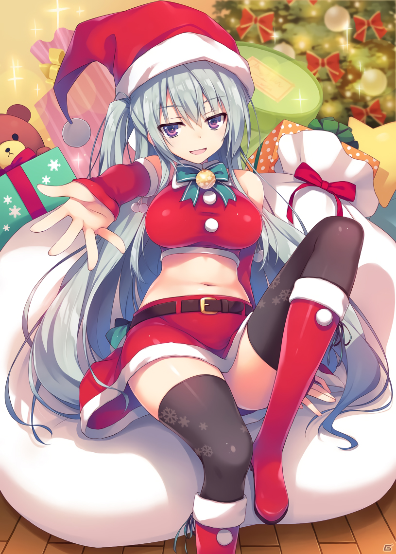 10s, 1girl, ange_vierge, black_thighhighs, boots, bow, box, breasts