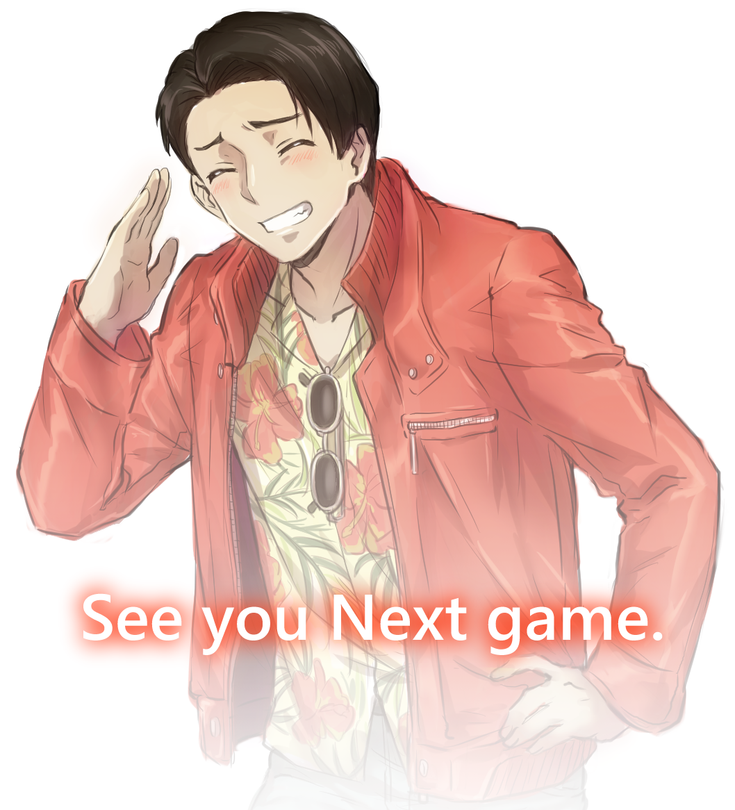 1boy, black_hair, blush, closed_eyes, eyewear_hang, unworn_eyewear, floral_print, jacket