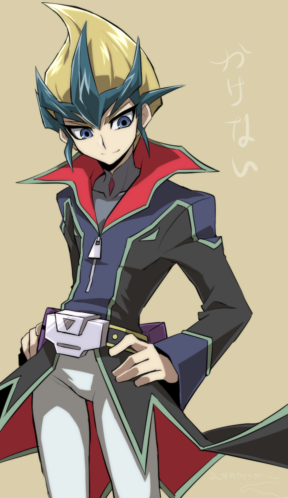 1boy, blue_hair, highres, male_focus, solo, tenjo_kaito, yu-gi-oh!, yuu-gi-ou