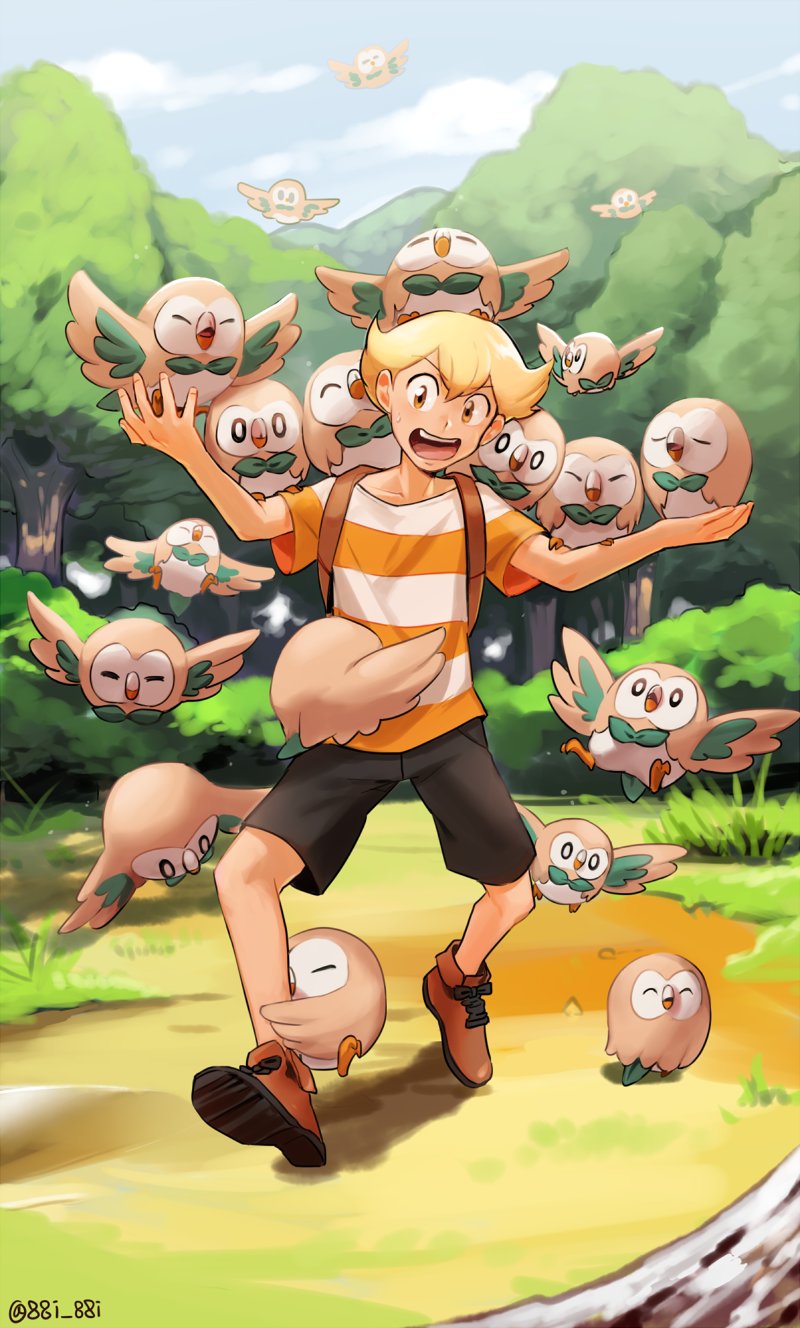 1boy, adapted_costume, annoyed, backpack, bad_id, bad_twitter_id, bag, barry_(pokemon)