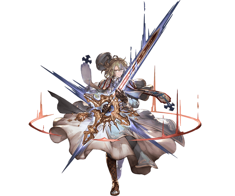 10s, 1boy, blonde_hair, boots, full_body, glasses, granblue_fantasy, hat