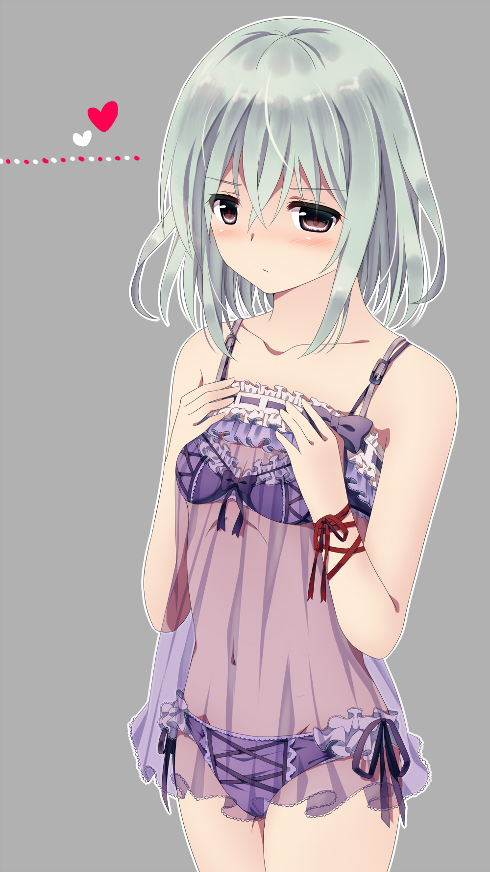 10s, 1girl, babydoll, blush, bra, female_focus, genderswap, genderswap_(mtf)
