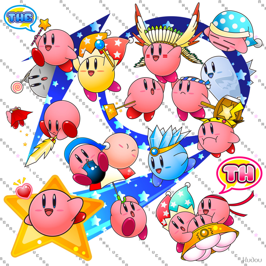 :o, artist_name, ball_kirby, beam_kirby, blue_eyes, blush, bomb, bomb_kirby