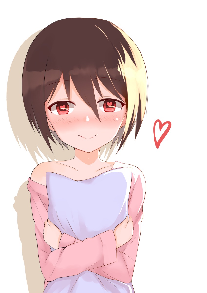 1girl, absurdres, ayanami_(warship_girls_r), blush, brown_hair, ero_mang-a, female_focus, heart