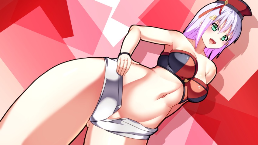 1girl, aqua_eyes, beret, breasts, female_focus, gluteal_fold, gundam, gundam_exa