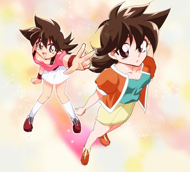 00s, 1990s_(style), 1girl, bakuten_shoot_beyblade, beyblade, breasts, female_focus, looking_at_viewer