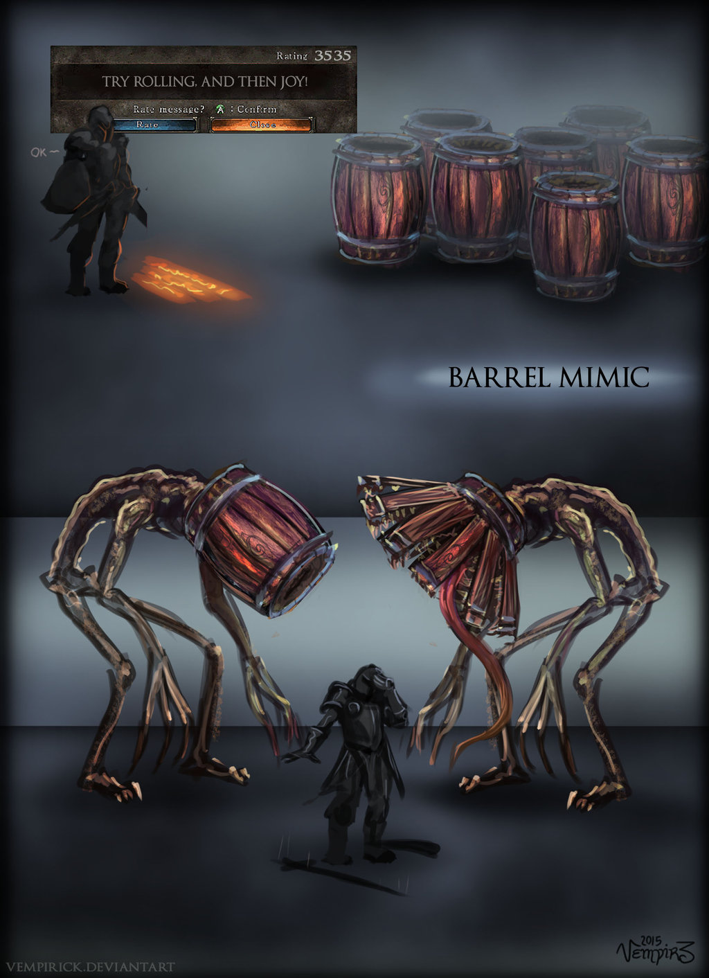 armor, barrel, dark_souls_(series), dark_souls_i, fromsoftware, highres, mimic, vempirick