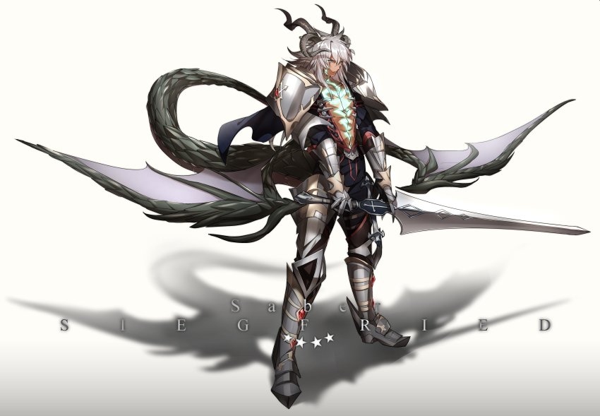 1boy, absurdres, armor, balmung_(fate), dark-skinned_male, dark_skin, fate/apocrypha, fate/grand_order