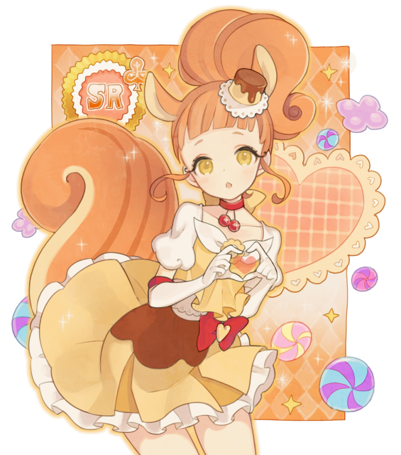 10s, 1girl, four-finger_heart_hands, :o, aikatsu!, aikatsu!_(series), animal_ears, bow