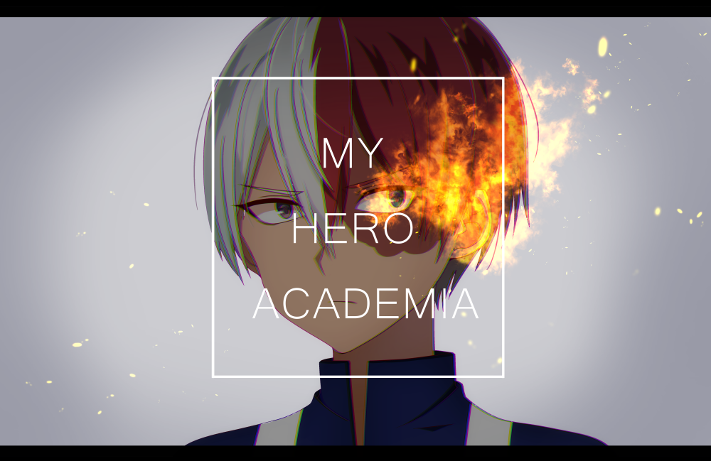 10s, 1boy, bad_id, bad_pixiv_id, boku_no_hero_academia, burn_scar, letterboxed, makurappoi