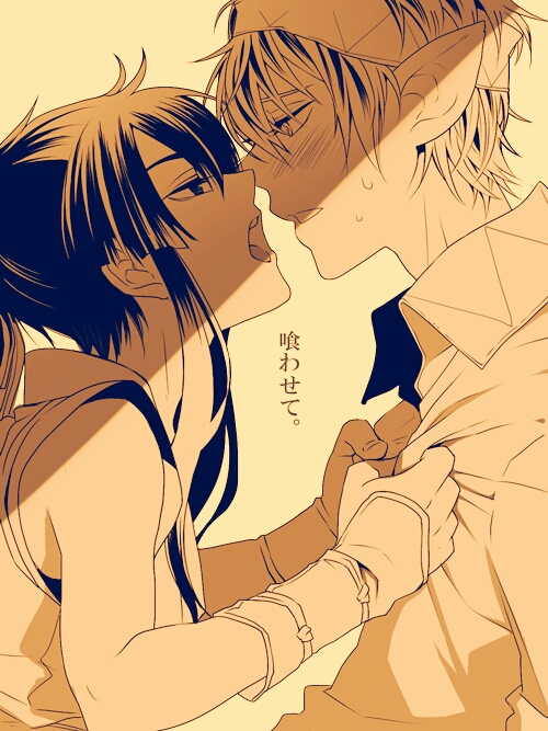 10s, 2boys, armor, black_hair, drifters, fujiwara_riyu, hair_over_one_eye, japanese_armor