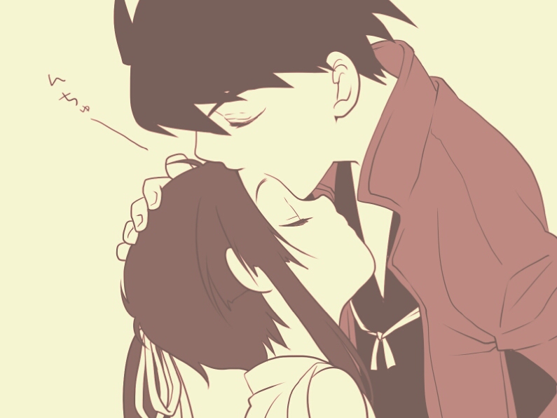 10s, 2boys, age_difference, closed_eyes, drifters, fujiwara_riyu, hug, kiss