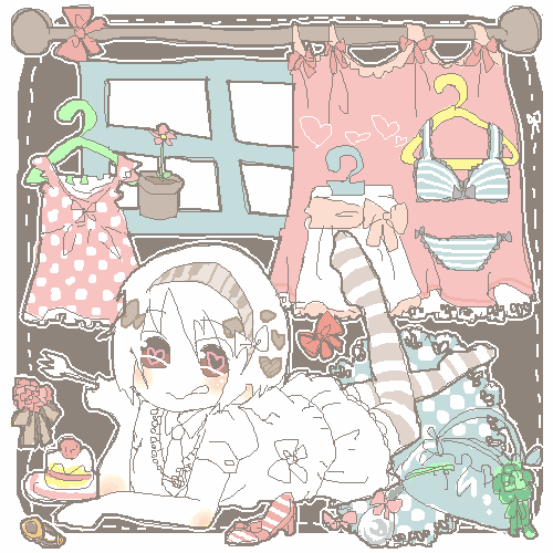 1girl, azuma_seiji, bad_id, bad_pixiv_id, cake, clothes, curtains, dessert