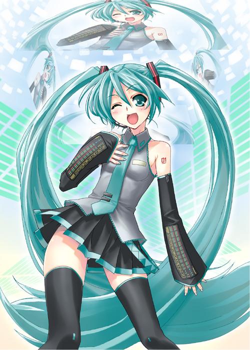 aqua_eyes, aqua_hair, bad_id, bad_pixiv_id, detached_sleeves, hatsune_miku, heppoko_r, heppoko_r_(pixiv147966)