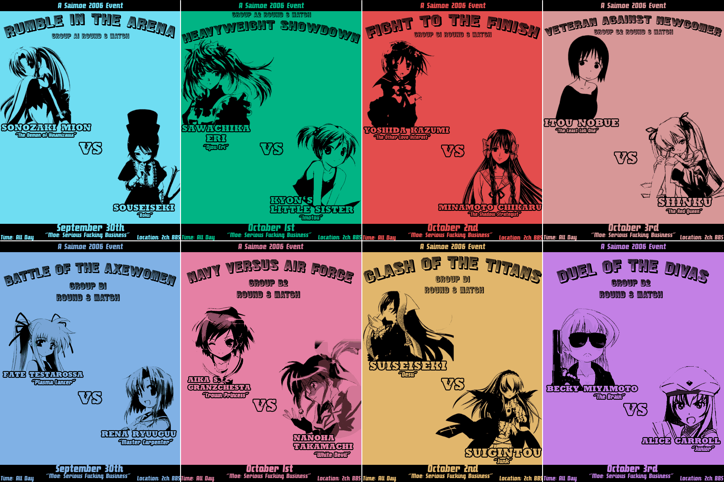 00s, 6+girls, aika_granzchesta, alice_carroll, aria_(manga), crossover, duplicate, english_text