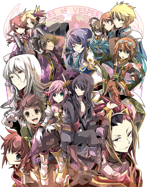 00s, 6+boys, 6+girls, ahoge, asymmetrical_clothes, bad_id, bad_pixiv_id, black_hair