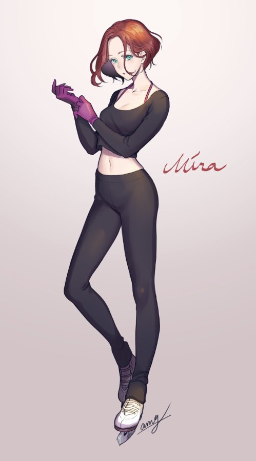 10s, 1girl, amg_(nwmnmllf), artist_name, brown_hair, character_name, contrapposto, crop_top