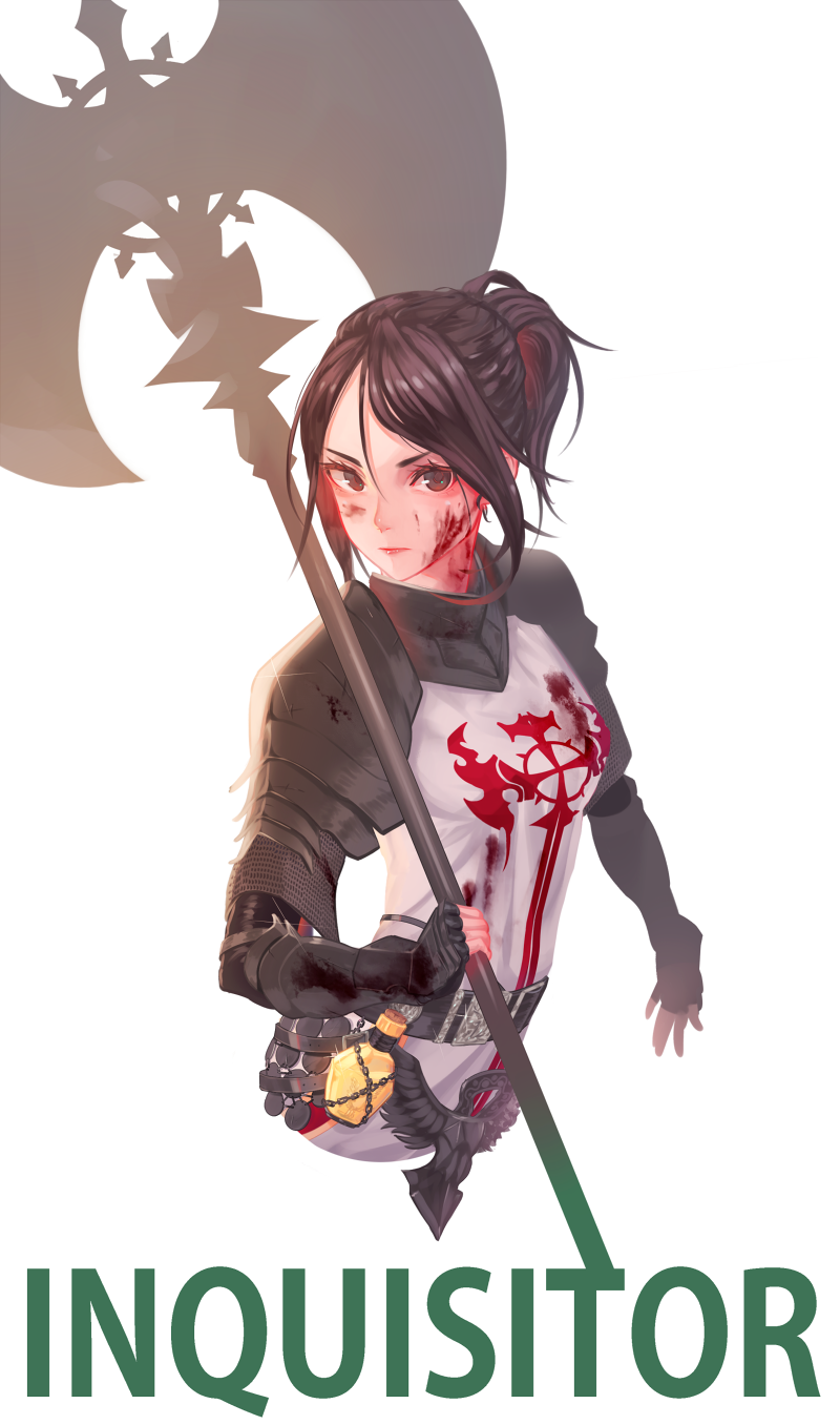 00s, 1girl, armor, belt, black_hair, blood, blood_on_face, blood_on_clothes