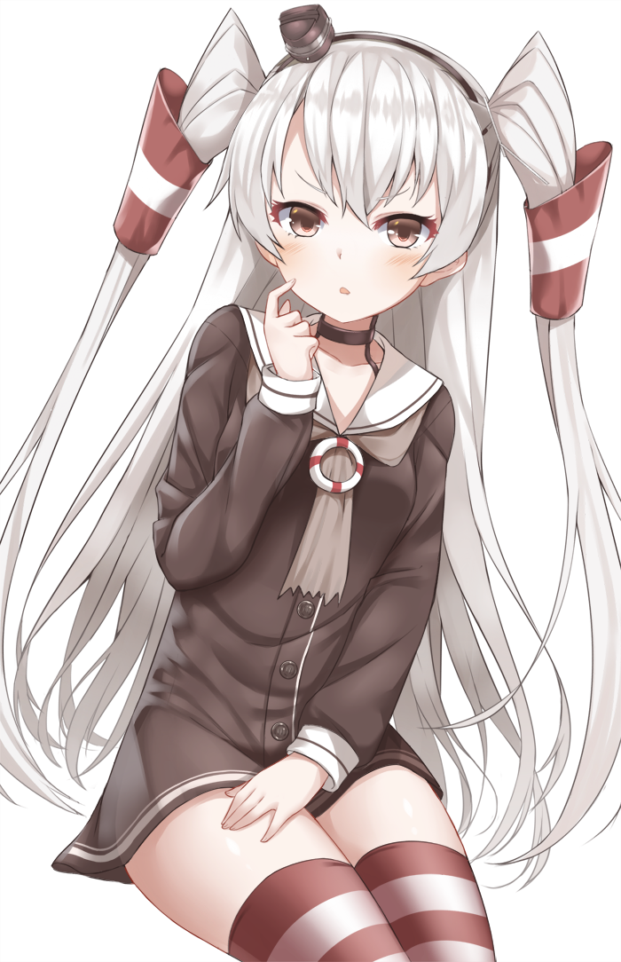 >:o, 10s, 1girl, :o, amatsukaze_(kancolle), black_hairband, black_neckwear, blush