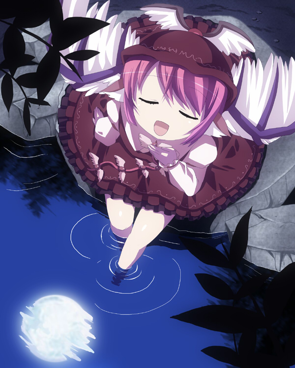 1girl, animal_ears, aro, bad_id, bad_pixiv_id, female_focus, hat, moon