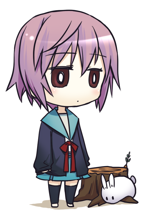 00s, 1girl, bad_id, bad_pixiv_id, chibi, dadamdow, female_focus, nagato_yuki