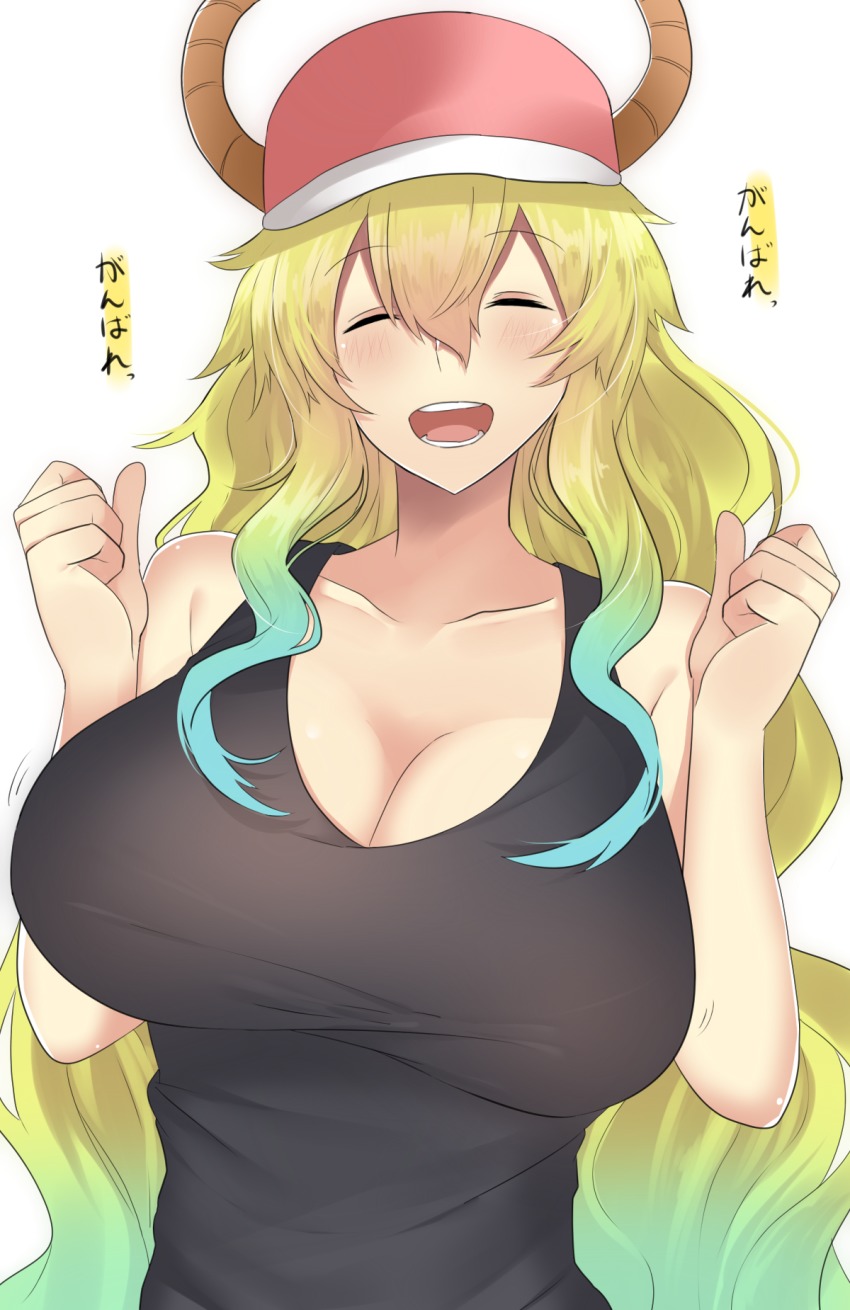 10s, 1girl, :d, bare_arms, bare_shoulders, baseball_cap, blonde_hair, blush