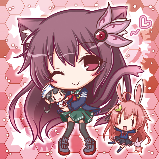 10s, 61cm_triple_(oxygen)_torpedo_mount, animal_ears, cat_ears, cat_tail, crescent, crescent_hair_ornament, crescent_pin