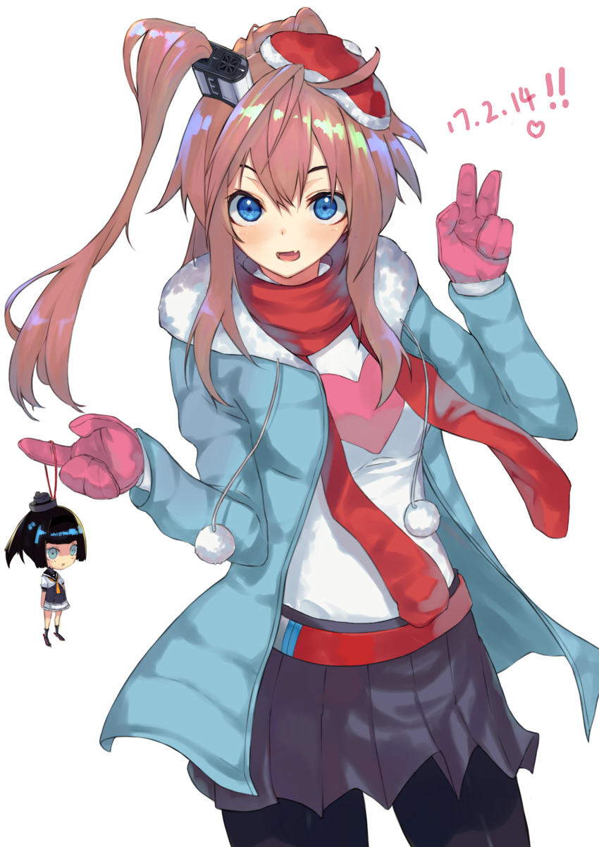 10s, 1girl, absurdres, akizuki_(kancolle), belt, black_pantyhose, blue_eyes, brown_hair