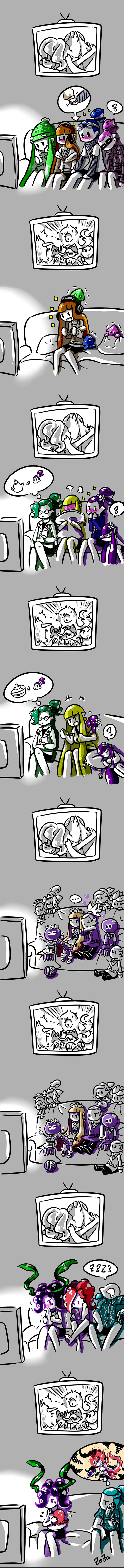 >_<, ..., 6+boys, 6+girls, absurdres, apron, aqua_hair, armor