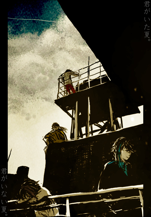 4boys, bad_id, bad_pixiv_id, city, cityscape, cloud, kamen_rider, kamen_rider_den-o_(series)