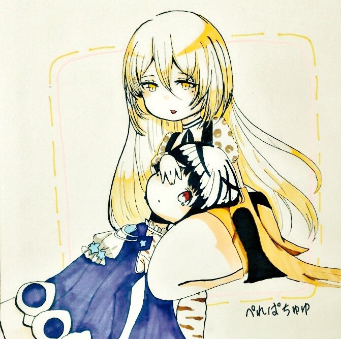 10s, 2girls, black_hair, blonde_hair, calamity_mary, covering_one_eye, lap_pillow, lapis_lazuline