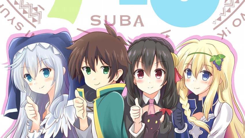 10s, 1boy, 3girls, alternate_universe, bad_anatomy, bad_hands, black_hair, blonde_hair