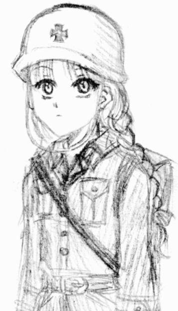camouflage, helmet, krautmarie, military, monochrome, oekaki, poorly_drawn