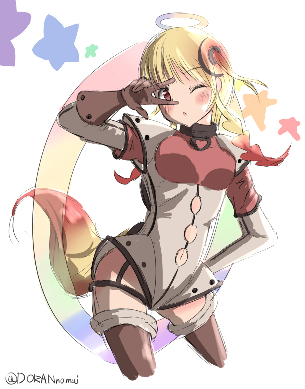 10s, 1girl, blonde_hair, blush, clothing_cutout, contrapposto, cowboy_shot, cutout_above_navel