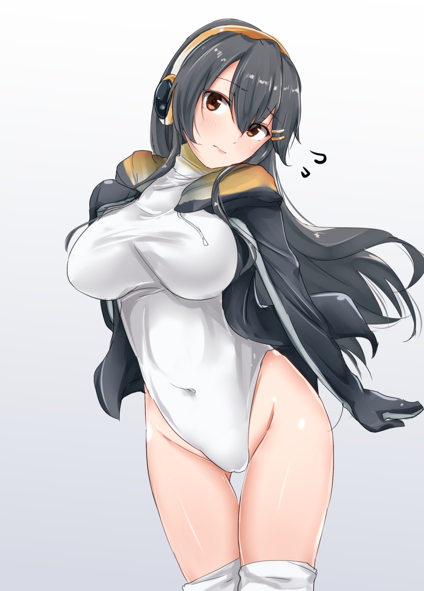 10s, 1girl, absurdres, alternate_costume, ame-rain, arms_at_sides, black_hair, breasts