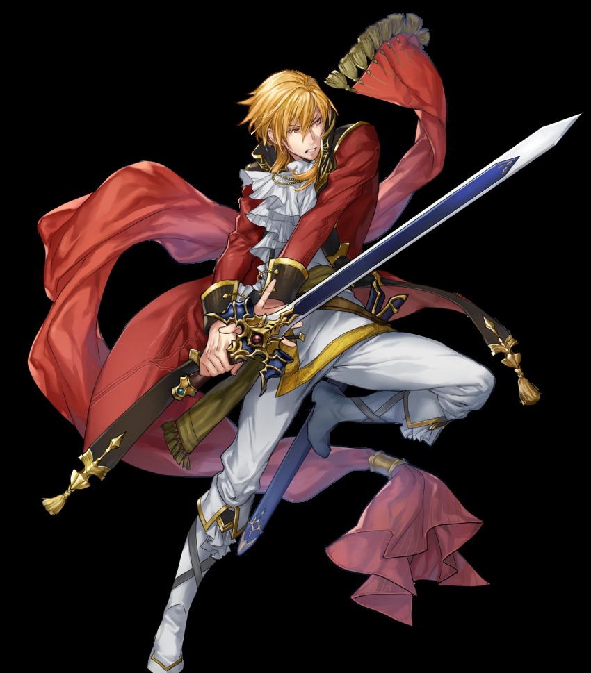 1boy, attack, teeth, belt, blonde_hair, boots, brown_eyes, coat