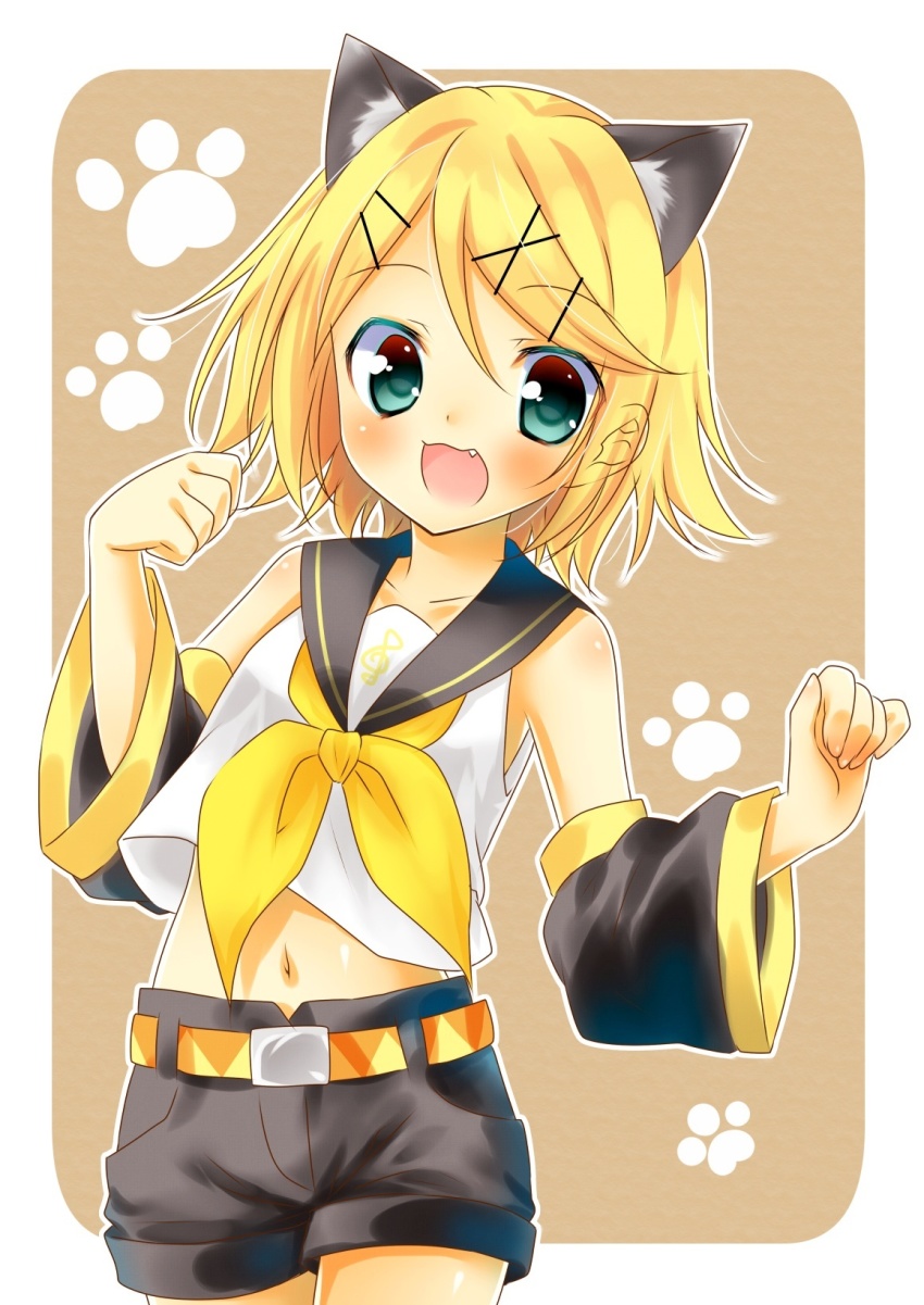 1girl, :3, amane_(amnk1213), animal_ears, aqua_eyes, bare_shoulders, belt, blonde_hair