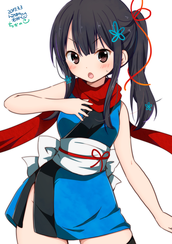 1girl, black_eyes, black_hair, bow, chijou_noko, chikanoko, female_focus, hair_bow