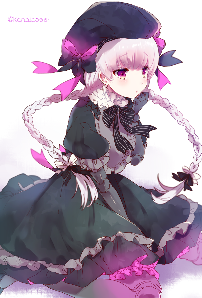 10s, 1girl, braid, dress, fate/extra, fate_(series), female_focus, hat