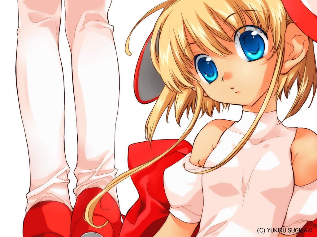 00s, 1girl, ahoge, alternate_hair_color, artist_name, bare_shoulders, blonde_hair, blue_eyes