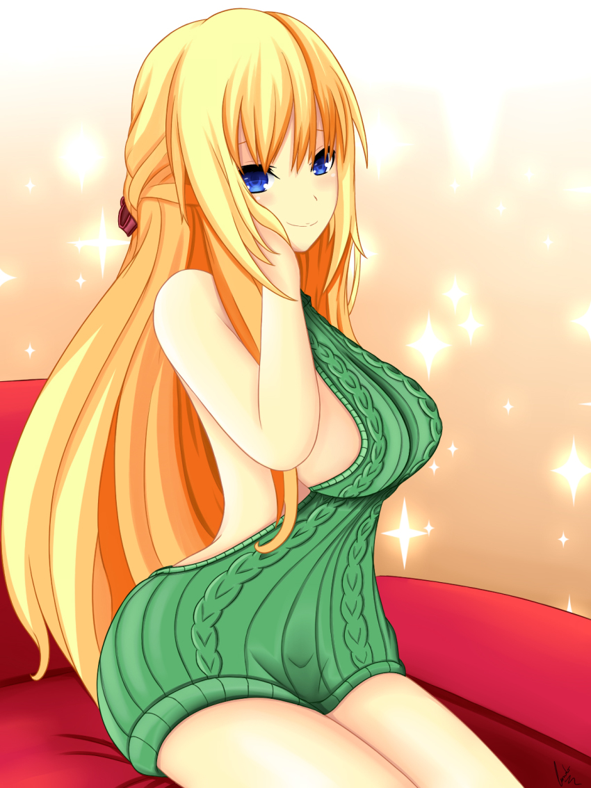 10s, 1girl, alternate_costume, backless_dress, backless_outfit, bad_id, bad_pixiv_id, blonde_hair