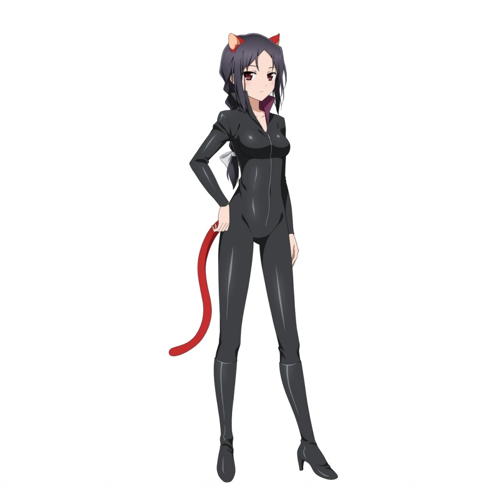 10s, 1girl, accel_world, animal_ears, black_boots, black_hair, blood_leopard, bodysuit