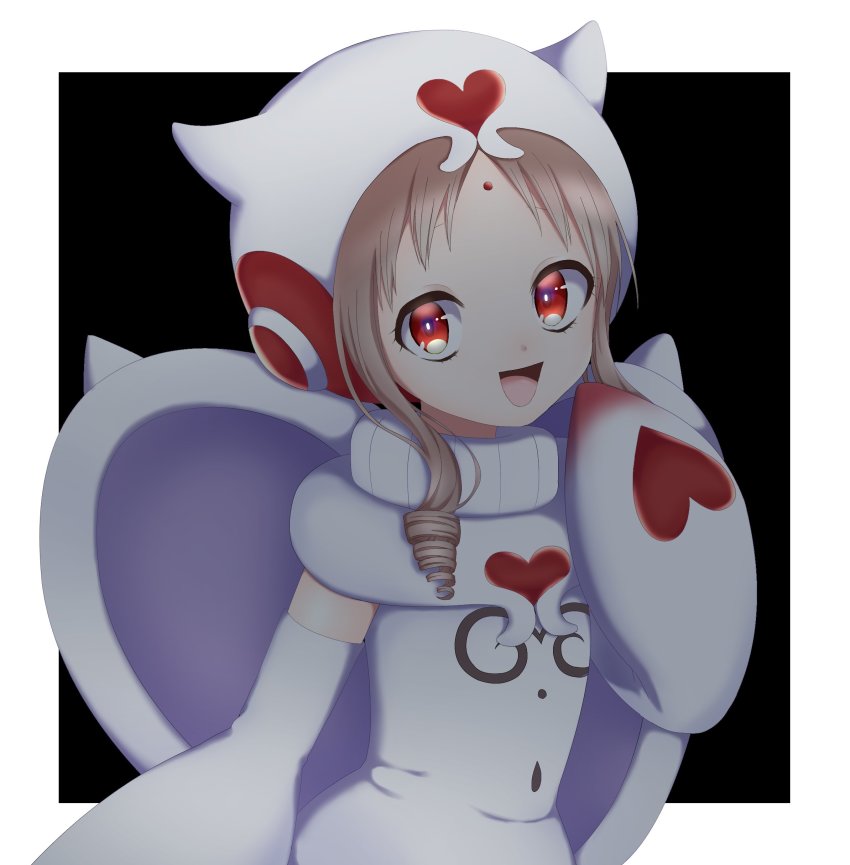 10s, 1girl, absurdres, animal_hood, black_background, blonde_hair, clio, detached_sleeves