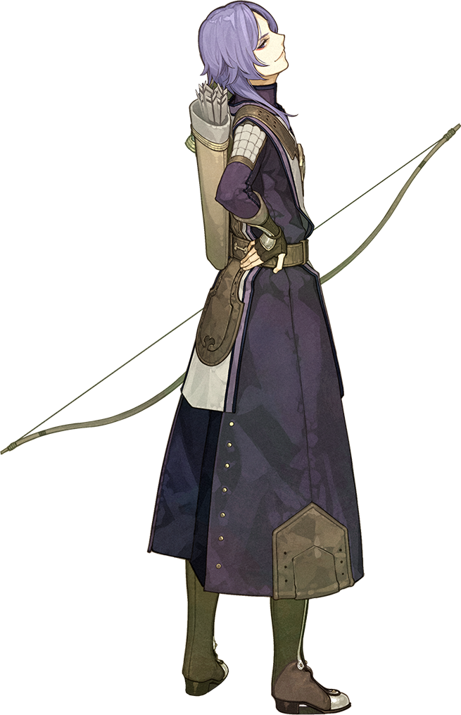 1boy, arrow_(projectile), back, boots, bow_(weapon), fingerless_gloves, fire_emblem, fire_emblem_echoes:_shadows_of_valentia