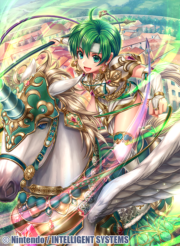 1girl, armor, blue_eyes, company_name, earrings, feathered_wings, fee_(fire_emblem), female_focus