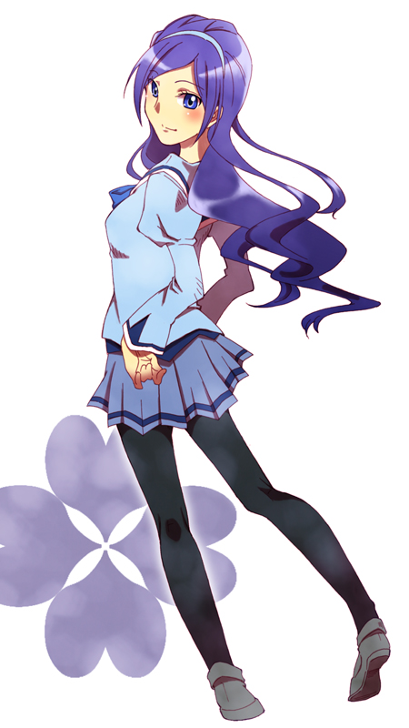 1girl, aono_miki, blue_eyes, blue_hair, breasts, female_focus, fresh_precure!, hairband