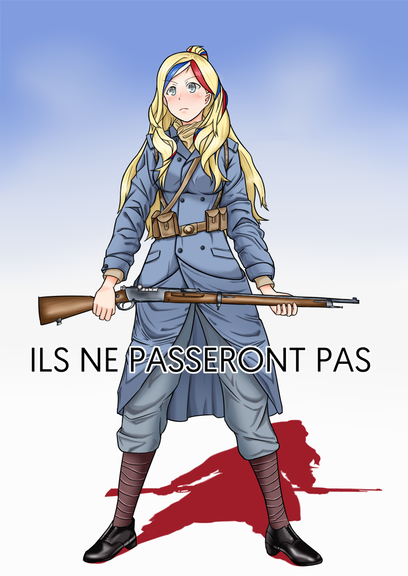 10s, 1girl, alternate_costume, battlefield_(series), battlefield_1, belt, blonde_hair, blue_eyes