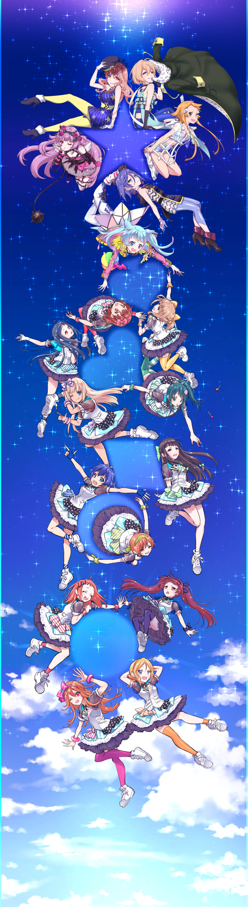 >:), >:d, 6+girls, :d, ^_^, absurdres, ahoge, alessandra_susu