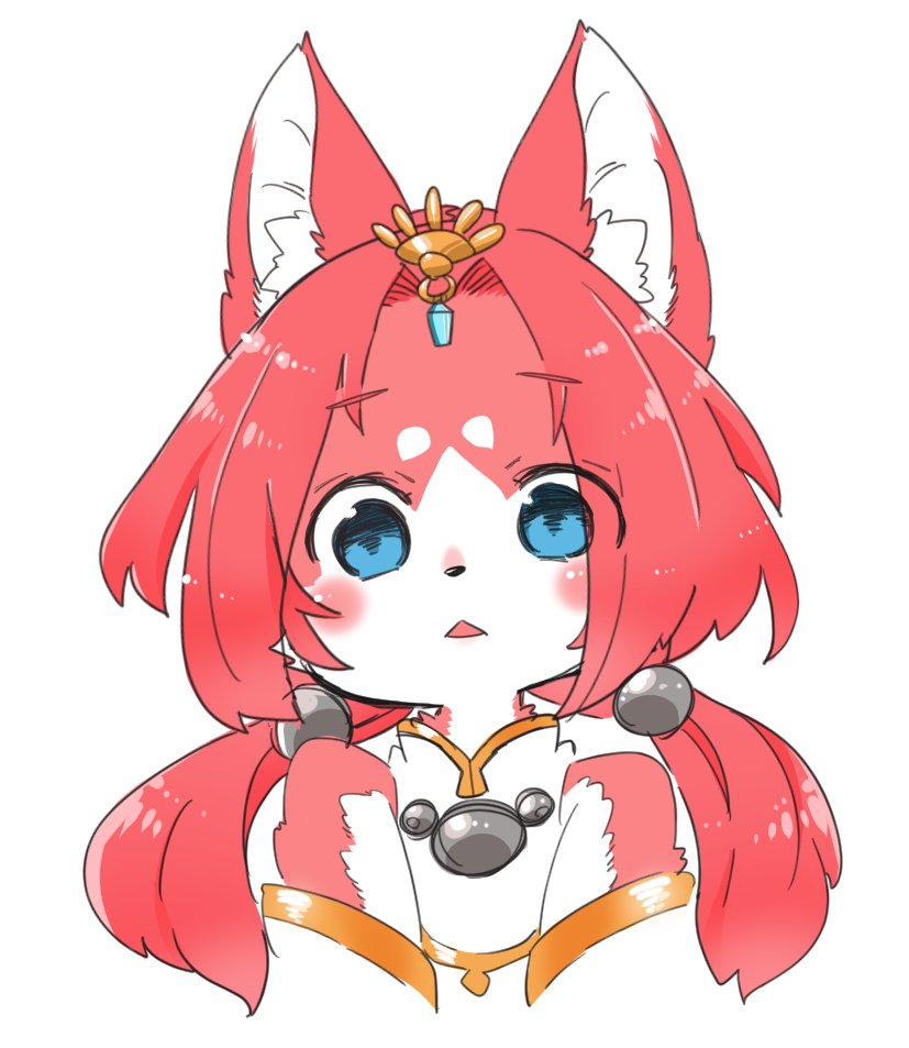 blue_eyes, dog, furry, husamochi_coo, long_hair, musou_stars, open_mouth, pink_hair